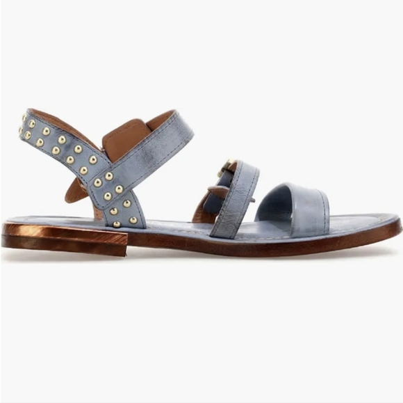 7/7.5 A.S. 98 Glenny Strappy Supple Leather Studded Detail Sandals - Picture 2 of 15